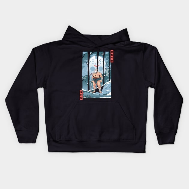 Fright Night Sumo: Ukiyo-e Jason Kids Hoodie by constantine2454